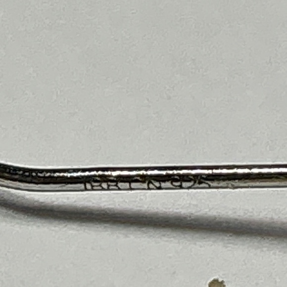 IBB Sterling Silver teardrop shaped dangle earrings. 1 inch long - Picture 5 of 5